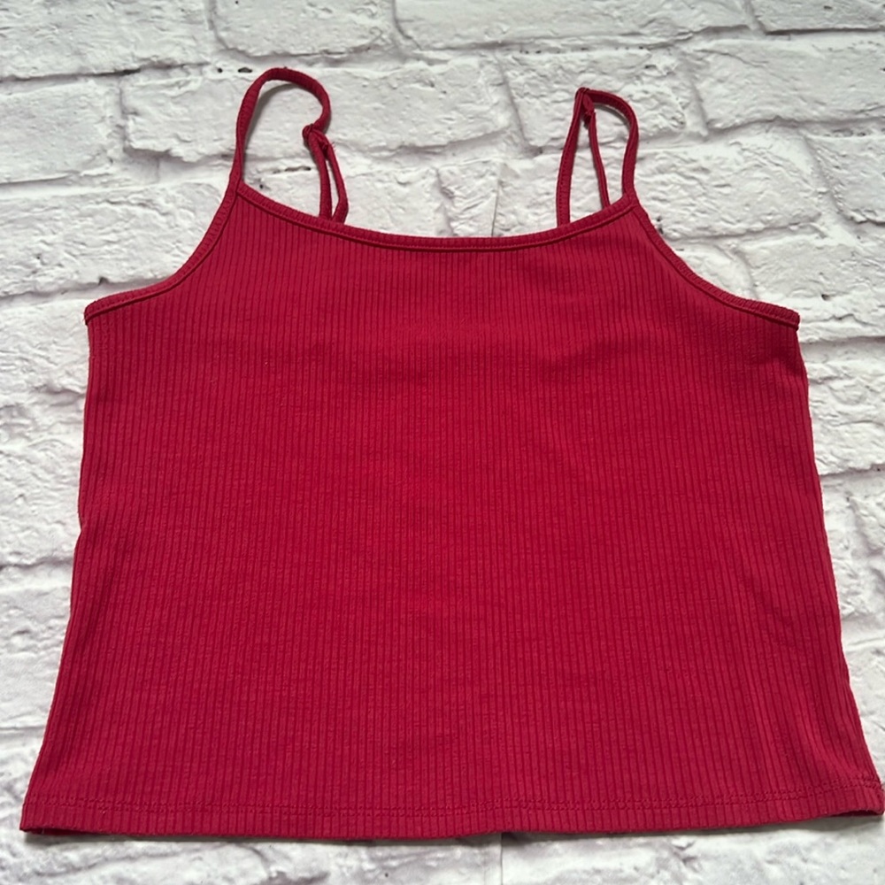 American eagle red crop tank top